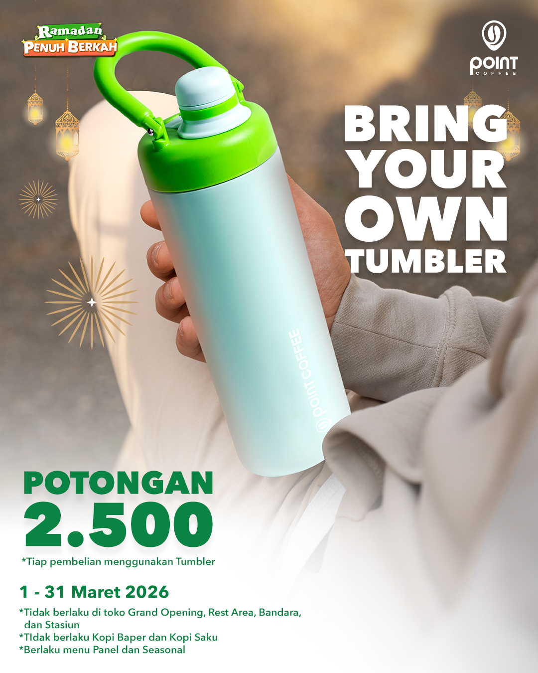 Promo Potongan menggunakan Tumbler!