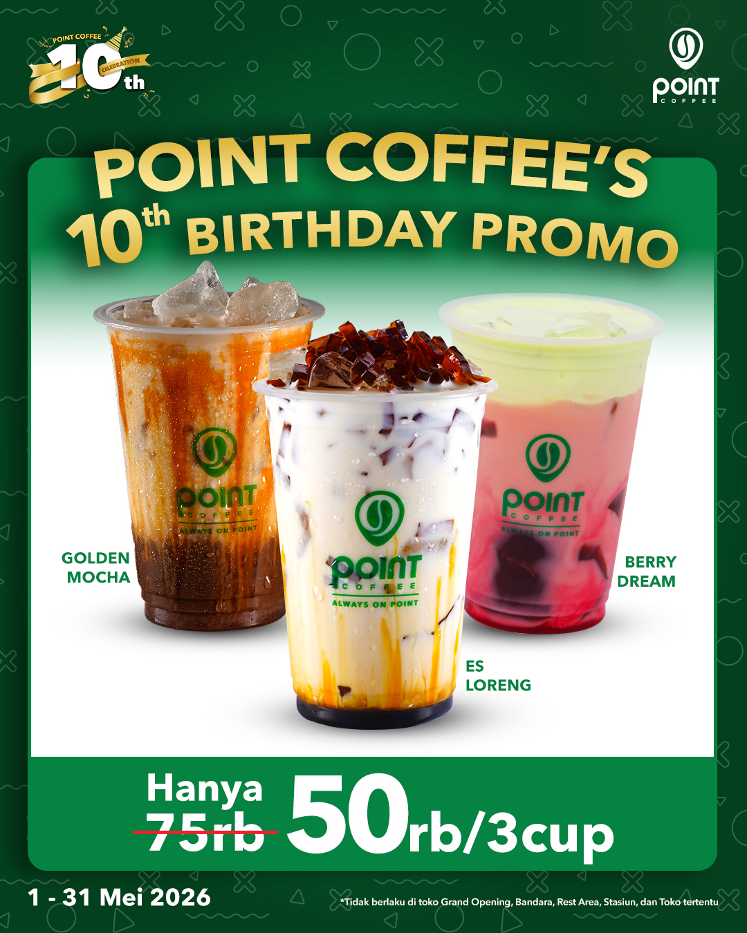 PROMO POINT COFFEE’S 10TH BIRTHDAY